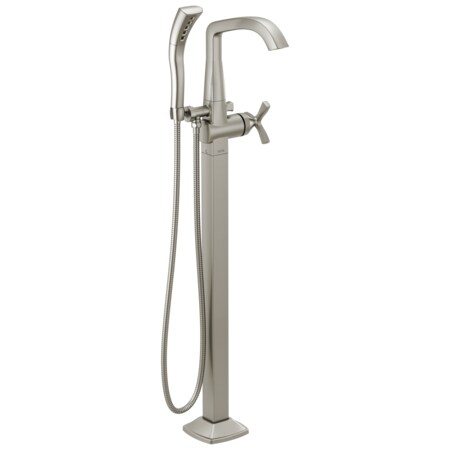 Delta Single hole installation Hole Floor-Mount Tub Filler Faucet, Stainless T47766-SSFL
